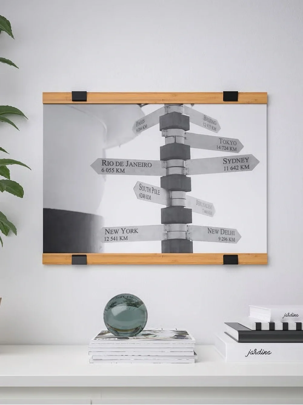IKEA VISBÄCK Bamboo Poster Hanger Frame 24” Wall Art Display NEW